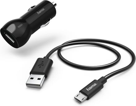Hama Auto-oplaadset, micro-USB, 2.4 A, zwart