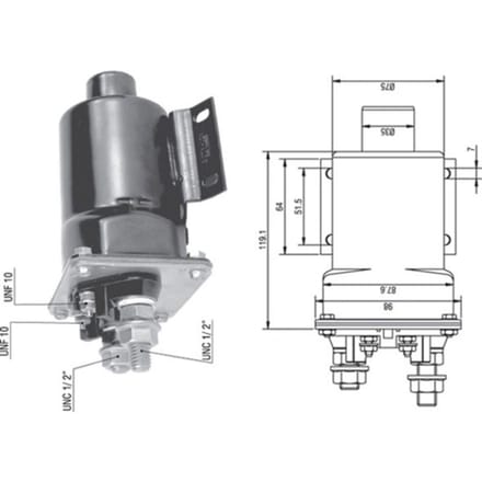 Magneetschakelaar, starter MAGNETI MARELLI 940113050340