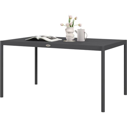 4goodz Tuintafel weerbestendig Aluminium - 145x90x74 cm - Donkergrijs