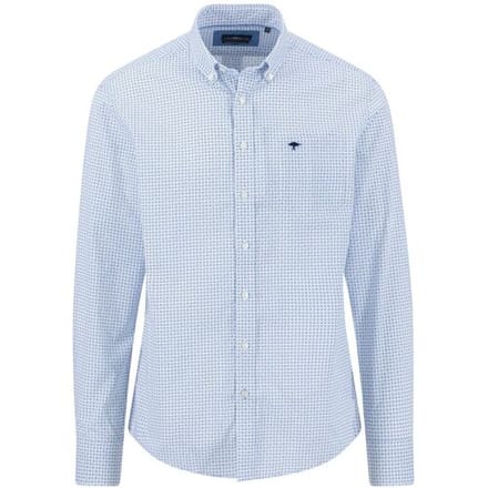 Fynch-Hatton Overhemd Graphic Allover Mini Stars Pattern Crystal Blue / male
