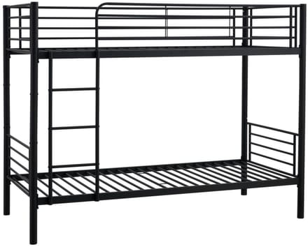 Stapelbed Bunky 90x200 cm zwart metaal
