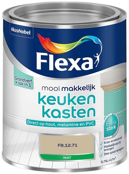 Flexa - Mooi Makkelijk Keukenkasten Mat - F8.12.71 - Mengverf - 750 Ml