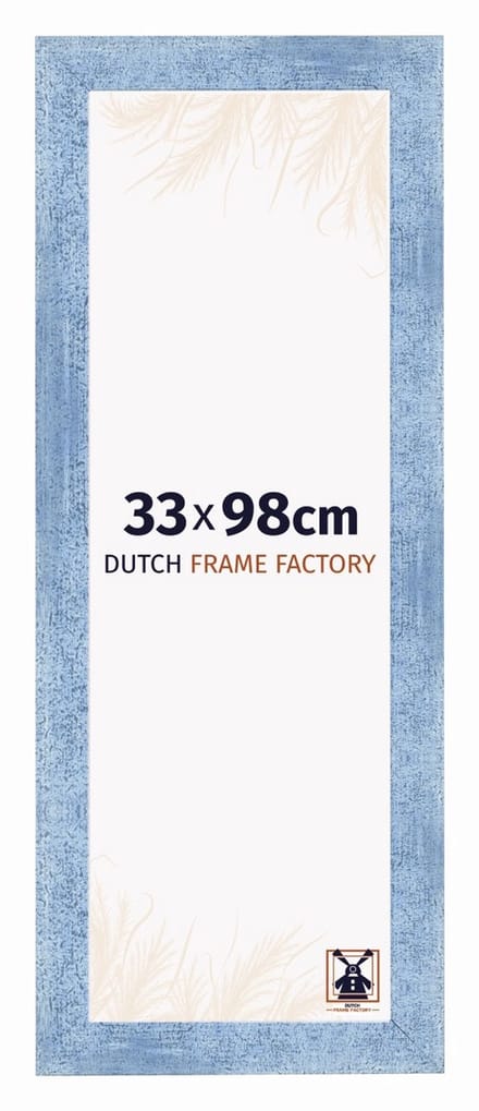 Fotolijst 33x98 cm - MDF - Helder Blauw Geveegd - Praag