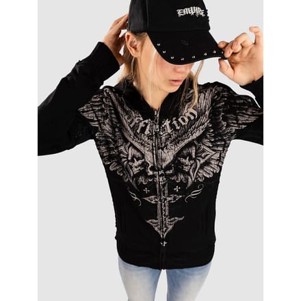 Affliction Death Eyes Zip Hoodie zwart