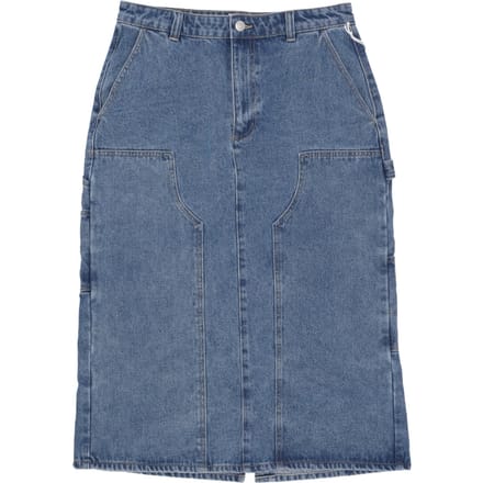 W Painter S midi-rok Lichtindigo lange damesrok