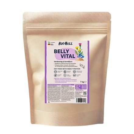 Voordeelpakket: 4x7kg BugBell droogvoer Belly Vital spijsvertering & darmflora voor honden