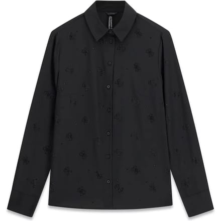 Guess Ls Flore Logo Hotfix Shirt - Streetwear - Vrouwen