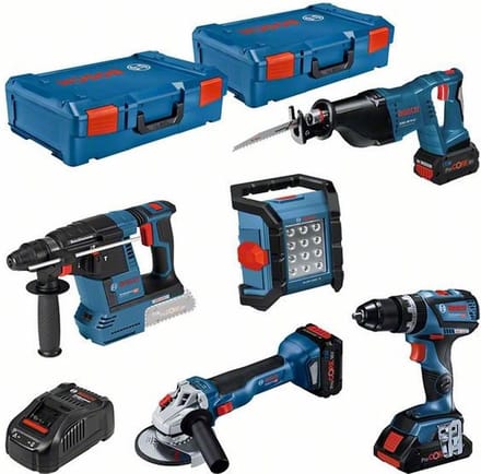 Bosch Professional Accu Combiset 5-delig 18V 4.0Ah in L-Boxx - 0615990M2X