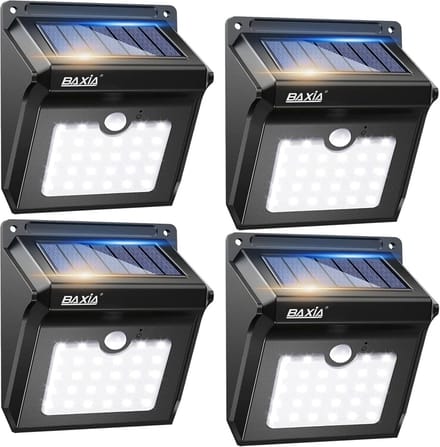 Draadloze Solar Buitenlampen met Bewegingssensor, 4 Stuks