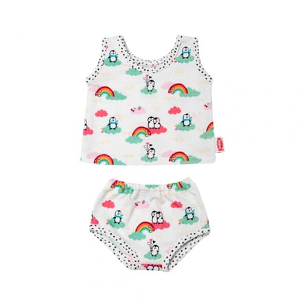 Heless Poppenondergoed Penguin Dots 28-35 Cm Katoen Wit