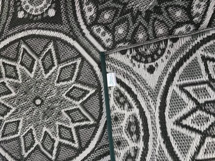Buitenkleed 120-180cm, Zwart/Grijs/Groen/Wit