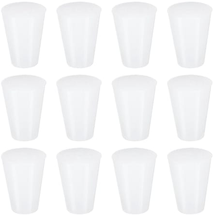 Rubberen Stoppen - Afsluiters Deksels - Laboratorium Afvoer - Conisch Ontwerp - 8 tot 13 mm - Wit