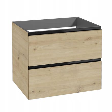 STAMAR - Badkamerkast 60cm met Wandcloset - Badkamermeubel - Eik artisan