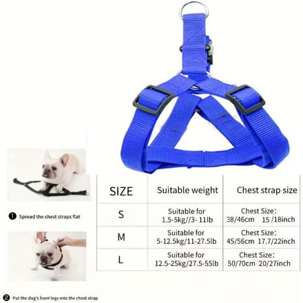 Le Harnais Confortable pour Chien en Nylon Durable Convient aux Petites Races, Sans Batterie S