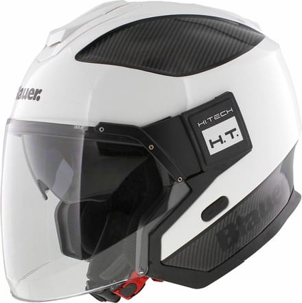 Blauer Solo jet helm wit carbon zwart
