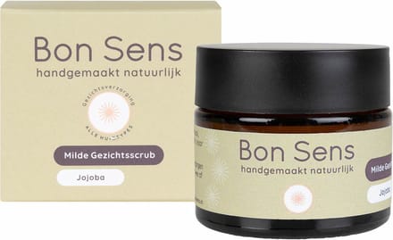 Milde Gezichtsscrub - bio jojoba - bio suiker | 50ml - Le Bon Sens