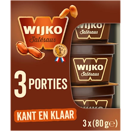 Satésaus kant & klaar 3-pack