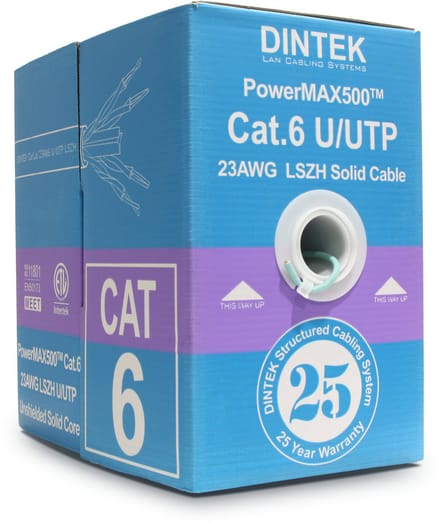 DINTEK - 305m kabel - CAT6 - U/UTP LSZH - Dca - blauw - 1101-04049