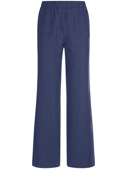 Comfortbroek pasvorm Cornelia 100% linnen Van Peter Hahn blauw