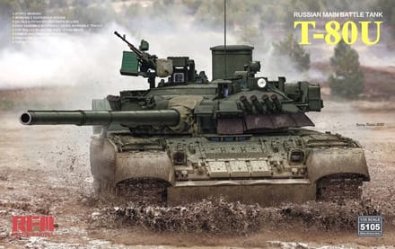 Rye Field Model Modelbouwpakket Militaire voertuigen - 5105 T-80U - Russian Main Battle Tank Plastic - 1:35 - Modelbouw