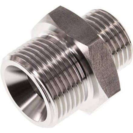 G 3/4'' x G 1/2'' RVS Borstnippel 40 Bar - FL2S-M-ST-034G-012G