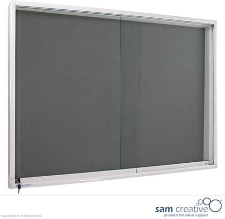 Vitrinekast Prikbord Pro 67x127 | Afsluitbaar Prikbord | Afsluitbaar met sleutel | Sam Creative Prikbord