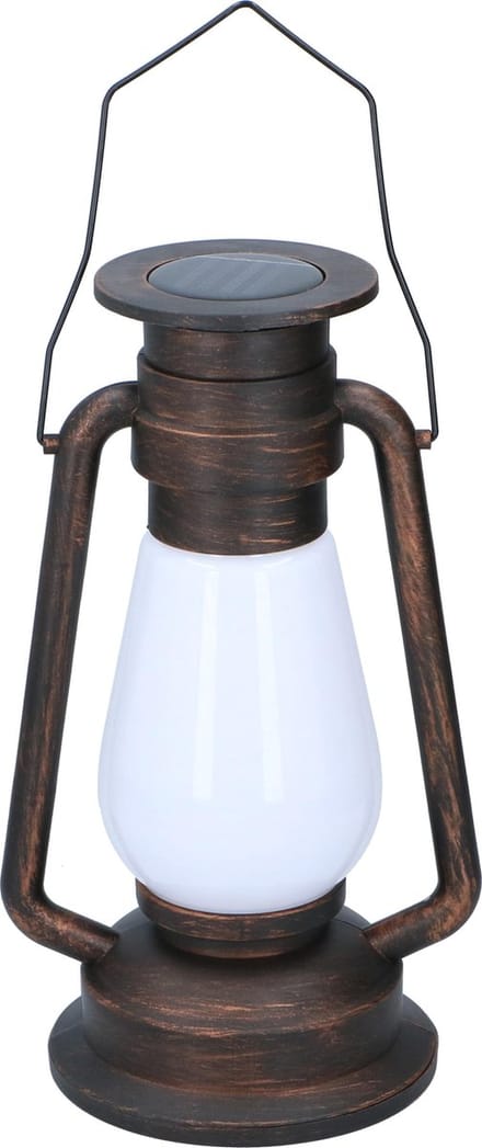 Grundig Solar Tuinverlichting - Lantaarn - LED - Vlameffect