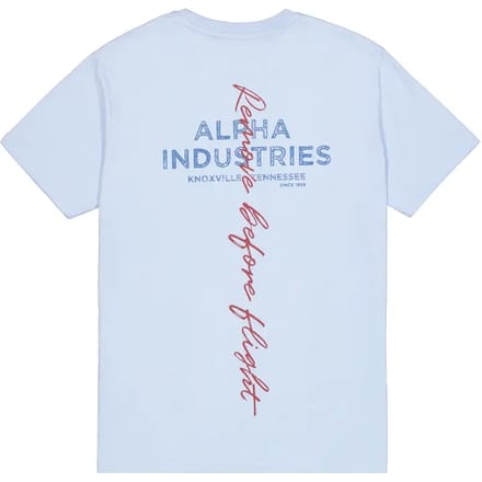 T-shirt met print op de rug Alpha Industries Signature
