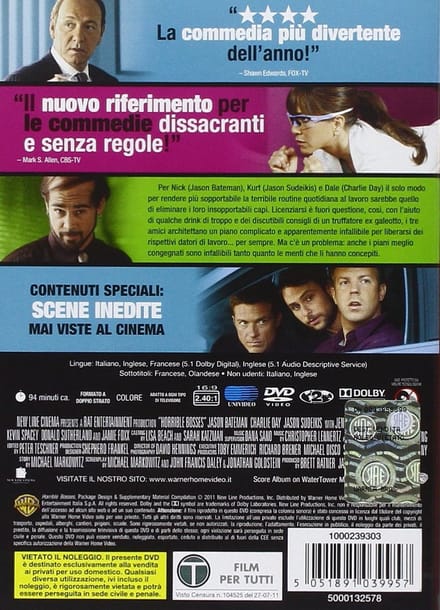 Warner Home Video Horrible Bosses DVD Engels, Frans, Italiaans