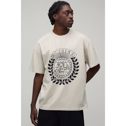 Oversized T-shirt Met Garfield Licentieprint | Stone | Size Medium