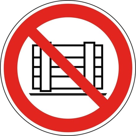 Niet neerzetten sticker - ISO 7010 - P023 300 mm