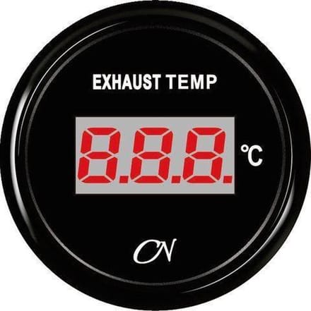 CN digitale zwarte Uitlaattemperatuurmeter Ø52mm Thermokoppel