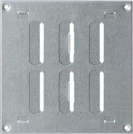 Ventilatierooster 200 x 150 mm van metaal met afsluitbare lamellen