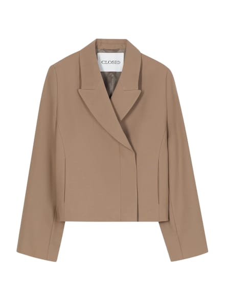 Closed Cropped Blazer Blazers Beige C97523-35p-22