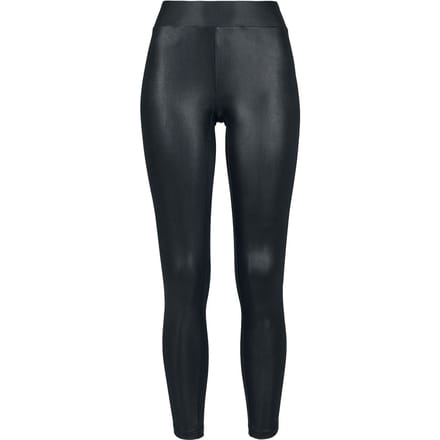 Urban Classics Imitation Leather Dames Legging - zwart - L