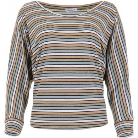 MAICAZZ Yvonne top sp22.60.022 dusti olive stripe
