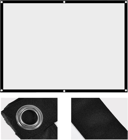 Projectiescherm - Draagbaar Scherm - Buitenfilms Kijken - Lichtgewicht Opvouwbaar - 100 Inch - Wit