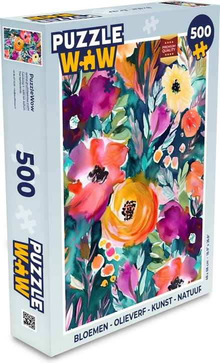 Puzzel Bloemen - Olieverf - Kunst - Natuur - Legpuzzel - Puzzel 500 stukjes