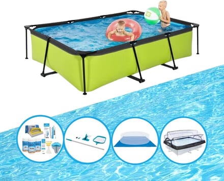EXIT Zwembad Lime - 300x200x65 cm - Frame Pool - Zwembadpakket