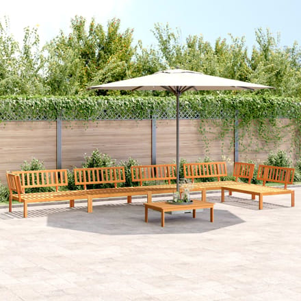 vidaXL - 6-delige - Loungeset - pallet - massief - acaciahout