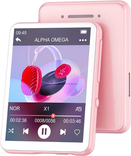 SNJY® MP3 Speler Bluetooth - MP4 Speler - Muziek Speler - Touchscreen - 128GB - Roze