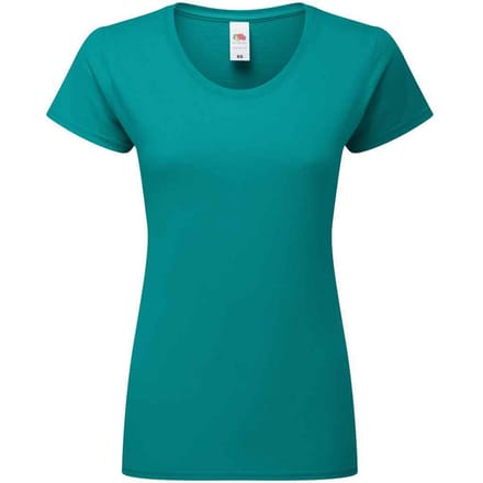 Fruit Of The Loom Vrouwen / Dames Fit Ringgesponnen Premium Tshirt (Ocean Teal)