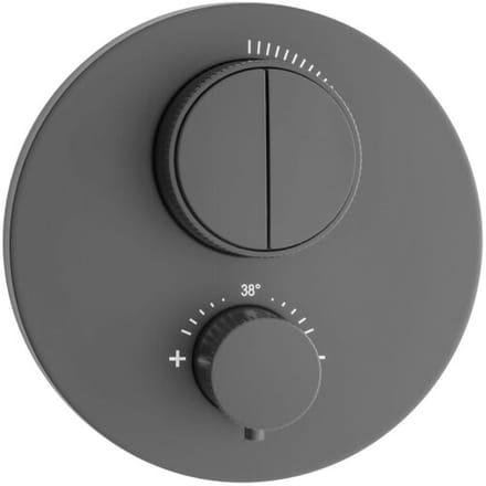 Herzbach DEEP GREY concealed thermostat PUSH round 23.803050.1.06