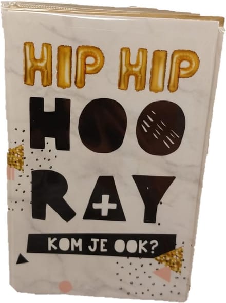Interstat - Uitnodigingskaarten - Hiphip hooray - 6st.