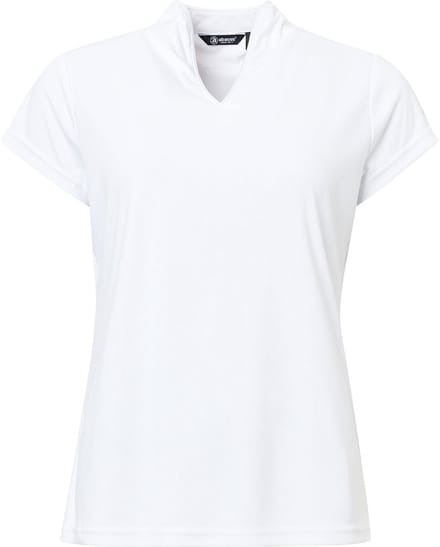 Abacus Golf Hammel Recycled Dames T-shirt Met Korte Mouwen En V-hals Wit 2XL Vrouw