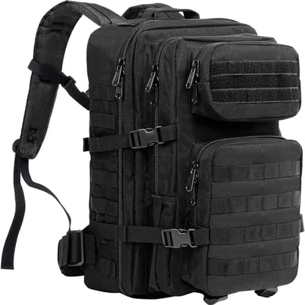 DD® Tactical Backpack - Leger Rugzak Waterdicht - Leger Backpack 45L - Extra Veel Opbergruimte - Zwart - 50cm x 30cm x 30cm
