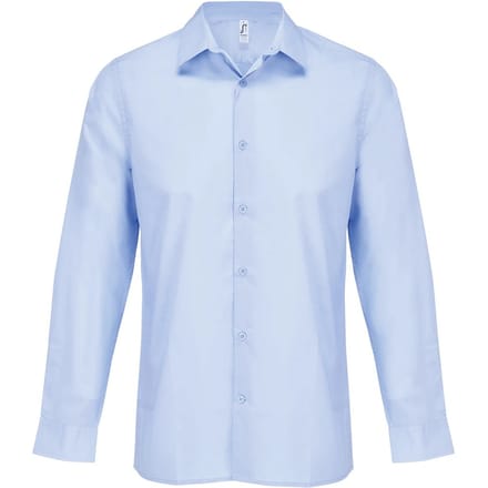 SOLS Unisex Volwassen Bailey Poplin Langsleeve Shirt (Lichtblauw)