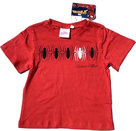 Marvel Spiderman t-shirt - Spiders - rood - maat 92/98 (3 jaar)