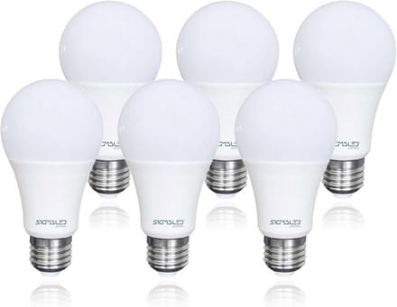 Set van 6 LED Lampen E27 9W Dimbaar 4000K Neutraal Wit Licht 810 Lumen