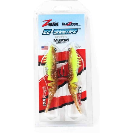 Zman Zacht kunstaas Shrimpz opgetuigd 3,5 inch 2/pack Sexy Penny (1444) white